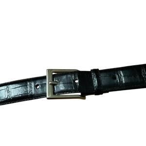T Anthony Men's Black Leather Belt size 42